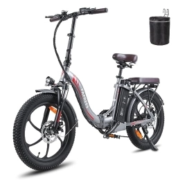 Fafrees Bicicletas eléctrica Fafrees [Oficial Bicicleta eléctrica F20-PRO, 20 Pulgadas Plegable Bicicleta Urbana eléctrica, 250 W fatbike, 18Ah batería, Rango de 140 km, E-Bike para Adultos, Gris