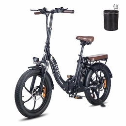 Fafrees  Fafrees [Oficial] Bicicleta eléctrica F20-PRO, 20 Pulgadas Plegable Bicicleta Urbana eléctrica, 250 W fatbike, 18Ah batería, Rango de 70-130km, E-Bike para Adultos, Negro