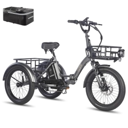 Fafrees  Fafrees [Oficial F20 Mate bicicleta de carga 20 pulgadas, bicicleta eléctrica para hombre, 180 kg, triciclo para adultos, bicicleta plegable, bicicleta eléctrica, frenos de disco hidráulicos,