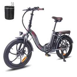 Fafrees Bicicletas eléctrica Fafrees [ Oficial F20-PRO Bicicleta electrica Urbana con batería de 36V 18Ah Fat Bike Plegable 20 Pulgadas, 250W Bici electrica Plegable de montaña Adultos Shimano 7S 25 km / h 150kg