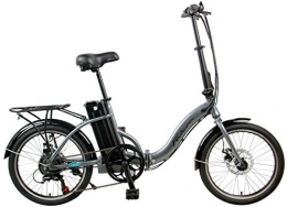 Falcon Crest - Bicicleta eléctrica plegable (50,8 cm), color gris