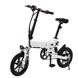 Fbewan Bicicleta Fbewan Plegable Bicicleta eléctrica de 14 Pulgadas Las Ruedas traseras del Pedal Suspensión Assist Unisex de Bicicletas 250W / 36V Ligero Plegable compacta E-Bici para IR al Trabajo Ocio