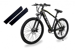 Ficyacto Bicicleta Ficyacto Bici electrica 26" Ebike montaña Bicicletas híbridas con 2 baterías de 9, 6 Ah, Shimano 21 Vel, Faros LED