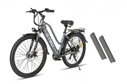 Ficyacto Bicicleta Ficyacto Bicicleta Electrica para Adultos 26 Pulgadas con Shimano 7 Vel, 2 baterías de 9, 6 Ah, Pantalla LCD