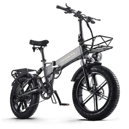 Ficyacto Bicicletas eléctrica Ficyacto Bicicleta Eléctrica Plegable Urbana EBIKE 20IN Fat Tire, Shimano 8V, Batería Litio 48V 16Ah, Suspensión Completa