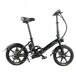 Fiido Bicicleta FIIDO Bicicleta elctrica D3s Bicicleta elctrica de Trekking E-Bike Plegable Ruedas de 16" Batera de Litio de 36v 7.8AH Shimano Ebike para Adulto Blanco (Negro)