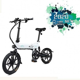 Fiido Bicicleta FIIDO D2 Bicicleta eléctrica Plegable de 16 Pulgadas con Pedales, Bicicleta eléctrica Plegable de 36V 250W con batería de Iones de Litio de 7.8Ah, Bicicleta Liviana Urbana para Adolescentes y Adultos