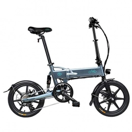 Fiido Bicicleta FIIDO D2S - Bicicleta eléctrica de exterior, plegable de 16 pulgadas, herramienta para bicicleta con cambio eléctrico, plegable, recargable, velocidad máxima de 25 km / h, color gris