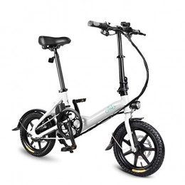 Fiido Bicicleta FIIDO D3, Bicicleta Eléctrica, EBike Plegable, 250W, Bicicleta eléctrica de 14 con batería de Iones de Litio de 36 V / 7.8AH para Adultos y Adolescentes (White)