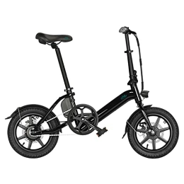 Fiido Bicicleta FIIDO D3 Pro - Bicicleta eléctrica plegable, aleación de aluminio, portátil, para hombre y mujer, 36 V, 7, 5 Ah, 25 km / h, 60 km, 18 kg, 250 W, motor sin escobillas (negro)