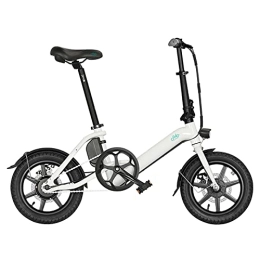 Fiido Bicicletas eléctrica FIIDO D3 PRO bicicleta eléctrica, plegable de aleación de aluminio ligero portátil moda Ebike para hombre y mujer 14 pulgadas 36v 7.5ah 25km / h 60km 18kg 250w motor sin escobillas (blanco)