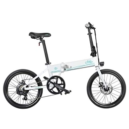 Fiido Bicicleta FIIDO D4S - Bicicleta eléctrica plegable para adultos, 36 V, bicicleta eléctrica plegable de 20 pulgadas, guía de larga distancia de 80 km, recibida entre 5 y 7 días, color blanco