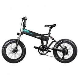 FIIDO M1 Bicicleta de montaña elctrica plegable 250W Motor Shimano Desviador de 7 velocidades Batera de litio de 12.5Ah Pantalla LCD de 3 modos y ruedas de 20 "Neumticos gordos de 4 pulgadas, negro