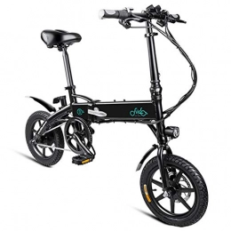 LAYZYX Bicicleta Folden eléctrica bicicletas, bicicletas de montaña para hombre de 25 kilometros / h Max 250W 36V Motor de aluminio plegable bicicleta eléctrica delanteras y Neumático de 14 pulgadas, Negro, 10.4AH