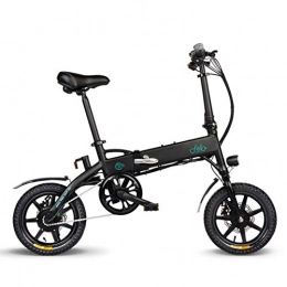 Funihut Bicicletas eléctrica Funihut - Bicicleta elctrica Plegable Smart Ebike, Ruedas de 14 Pulgadas, mxima de Carga 120 kg, Modo Pedal y Modo puramente elctrico, Color Negro, tamao D1 7.8