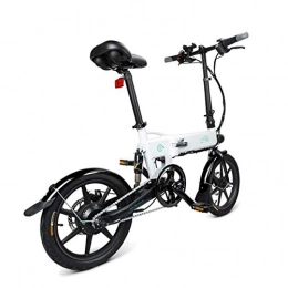Funihut Bicicletas eléctrica Funihut - Bicicleta eléctrica Plegable Smart Ebike, Ruedas de 16 Pulgadas, máxima de Carga 120 kg, Modo Pedal y Modo puramente eléctrico, Peso del Producto: 19, 5 kg, Blanco