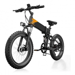 FZYE 20 Pulgada Bicicleta Eléctrica montaña, Neumático Gordo Aleación Aluminio Pedales Bicicleta Bike Batería Litio 48V 7 velocidades