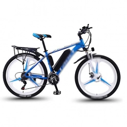FZYE Bicicleta FZYE 26 Pulgada Bicicleta Eléctrica Cruiser Ciclismo Bike, Doble Amortiguación 350W Bicicleta Montaña Pantalla LED Farosdeportes Aire Libre, Azul
