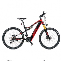 FZYE Bicicleta FZYE Montaña Bicicleta Eléctrica, Rueda 27, 5 Pulgadas Adulto Bicicletas 27 velocidades Offroad Bike Deportes Aire Libre, Rojo