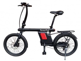 GermanXia Bicicleta GermanXia Bicicleta plegable de 20 pulgadas, 19 kg, Urban 250 W, 36 V, batería Intube, freno de disco (negro)