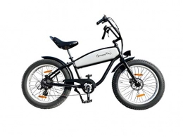 GermanXia Bicicletas eléctrica GermanXia Black Sinner Junior Cruiser, color blanco y negro, tamaño 11Ah / 396Wh