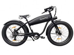 GermanXia Bicicleta GermanXia Black Sinner Lowrider - Altavoz (17, 5 Ah, 630 Wh), color negro