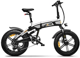 giordanoshop Bicicleta giordanoshop Fat-Bike - Bicicleta eléctrica Plegable con pedaleo asistido, 20 Pulgadas, 250 W, Icon.E iCross X7 Blackned Silver
