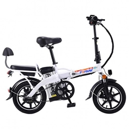 GJJSZ Bicicletas eléctrica GJJSZ Bicicleta eléctrica Plegable con batería extraíble de Iones de Litio de 48V 10Ah, Bicicleta eléctrica de 14 Pulgadas con Motor de 350W y Cerradura antirrobo de batería
