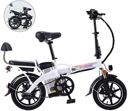 GJJSZ Bicicleta GJJSZ Bicicleta eléctrica Plegable con batería extraíble de Iones de Litio de 48V 20Ah, Bicicleta eléctrica de 14 Pulgadas con Motor sin escobillas de 350W