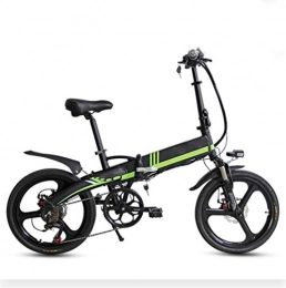 GJJSZ Bicicleta GJJSZ Bicicleta eléctrica Plegable de 20", batería de Litio Desmontable con Instrumento de Ajuste de Potencia de 5 velocidades, Faros LED + Altavoces