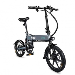 Gmxop - Bicicleta elctrica Plegable, 1 Unidad, Altura Regulable, porttil para Ciclismo, Gris