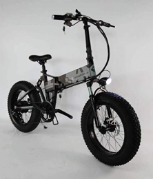 GMZTT Bicicleta de montaña eléctrica plegable unisex para hombre, aleación de aluminio, batería de litio de 48 V 10 Ah para bicicleta eléctrica de 7 velocidades, ruedas de 50 cm