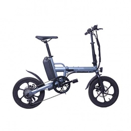 GOUTUIZI Bicicleta GOUTUIZI Bicicleta elctrica Plegable de 16 Pulgadas, Bicicleta de montaña elctrica de Aluminio Ligero, 36V250W-Tres Colores para Elegir, Gris