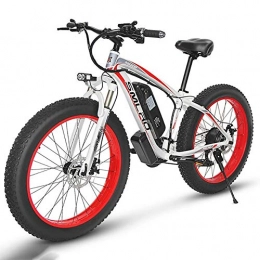 Gowell Bicicleta Gowell 15AH 48V 350W Bicicleta de Montaña e-Bike 26 Pulgadas Aluminio Batería de Litio Shimano 21 Velocidades Freno de Disco Medidor LCD, Rojo