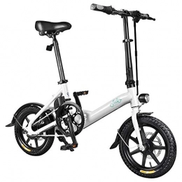 GoZheec Bicicletas eléctrica GoZheec Bicicleta elctrica FIIDO D3, batera de Bicicleta elctrica Plegable de 7.8AH de 36V, con neumticos a Prueba de Golpes, Adecuada para desplazamientos al Aire Libre en la Ciudad (Blanco)