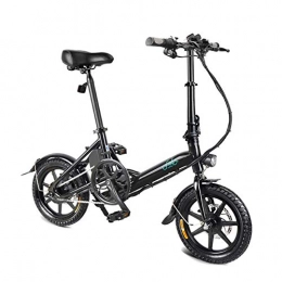 Guajave Bicicletas eléctrica Guajave Elctrico Bicicleta Plegable Plegable Bicicleta Doble Freno de Disco Porttil para Ciclismo - Negro