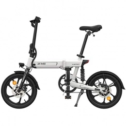 GUOJIN Bicicleta GUOJIN Bicicleta Eléctrica Plegable, Bicicleta de Aleación de Aluminio de 240 W, Batería Extraíble de Iones de Litio de 36 V / 10 Ah, 3 Modos de Conducción Asiento Ajustable, Blanco