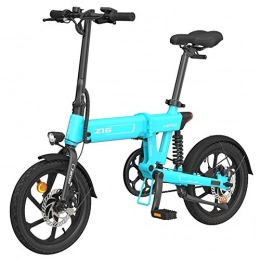 GUOJIN Bicicletas eléctrica GUOJIN Bicicleta Eléctrica Plegable de Montaña, Bicicleta de Aleación de Aluminio de 250 W, Batería Extraíble de Iones de Litio de 36 V / 10 Ah, Pantalla LCD, con 3 Modos de Conducción, Azul