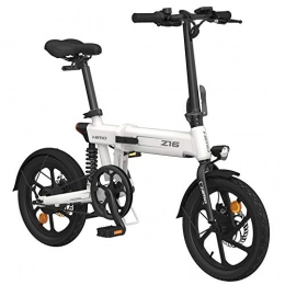 GUOJIN Bicicleta GUOJIN Bicicleta Eléctrica Plegable de Montaña, Bicicleta de Aleación de Aluminio de 250 W, Batería Extraíble de Iones de Litio de 36 V / 10 Ah, Pantalla LCD, con 3 Modos de Conducción, Blanco