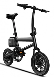 GUOJIN Bicicleta GUOJIN Bicicleta Eléctrica Plegable E-Bike De hasta 25 Km / H con Motor De 250 W Rueda De 12 Pulgadas Bicicleta Eléctrica para Adultos Y Viajeros - Negro
