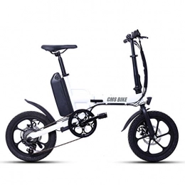 GUOJIN Bicicleta GUOJIN Bicicleta Eléctrica Plegables, Bicicleta de Aleación de Aluminio de 250 W, Batería Extraíble de Iones de Litio de 36 V / 13 Ah, Ruedas de 14", Asiento Ajustable