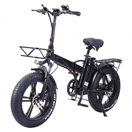 CMACEWHEEL Bicicletas eléctrica GW20-NEW Bicicleta eléctrica Plegable 20 Pulgadas, Rueda integrada, Bicicleta montaña con neumáticos Gruesos, Horquilla Delantera con suspensión (15Ah)
