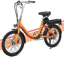 GYL Bicicleta GYL Bicicleta eléctrica Scooter S Scooter para mujer de 20 pulgadas, 7 velocidades, velocidad variable, 48 V, 8 / 10Ah, batería con frenos de disco de asiento trasero doble, adecuada para desplazamie