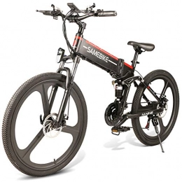Harwls Bicicleta Harwls - Bicicleta eléctrica de montaña de 26 pulgadas, 350 W, motor sin escobillas, 48 V, portátil para exteriores