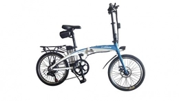 Helliot Bikes Bicicleta Helliot Bikes by Helliot 02 Bicicleta Eléctrica Plegable, Adultos Unisex, Blanca / Azul, M-L