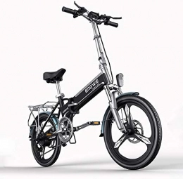 HHHKKK Bicicleta HHHKKK Bicicleta Eléctrica Plegable 20 Pulgadas 48V, Asiento de Choque Elástico Alto Marco de Aleación de Aluminio Ligero, Estante Trasero Extraíble Velocidad 25KM / H