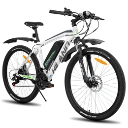 ROCKSHARK Bicicletas eléctrica HILAND Bicicleta eléctrica de montaña de 29 pulgadas, motor de BAFANG 250 W, para hombre y mujer Shimano de 21 velocidades, horquilla de suspensión con batería de litio de 36 V