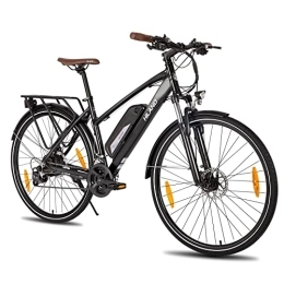 ROCKSHARK Bicicletas eléctrica Hiland Bicicleta eléctrica Trekking Pedelec Citybike de 28 Pulgadas, con Cambio Shimano de 21 Marchas, Motor de 250 W, batería de Iones de Litio de 10, 4 Ah, 25 km / h, para Hombre y Mujer