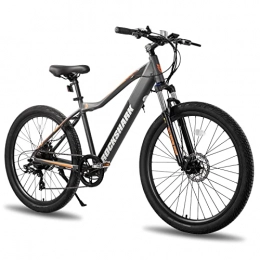 ROCKSHARK Bicicletas eléctrica Hiland Rockshark - Bicicleta eléctrica de montaña eléctrica de 27, 5 pulgadas, para adultos, con batería extraíble de 10, 4 Ah, cambio Shimano de 9 velocidades