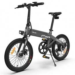 HIMO Bicicletas eléctrica HIMO C20 Bicicleta Eléctrica, Bicicleta Eléctrica Plegable con Asistencia Eléctrica para Adultos, 20 Pulgadas, Rango de 80 km, 6 Velocidades, 3 Modos de Conducción, Velocidad Máxima de 25 km / h (Gris)
